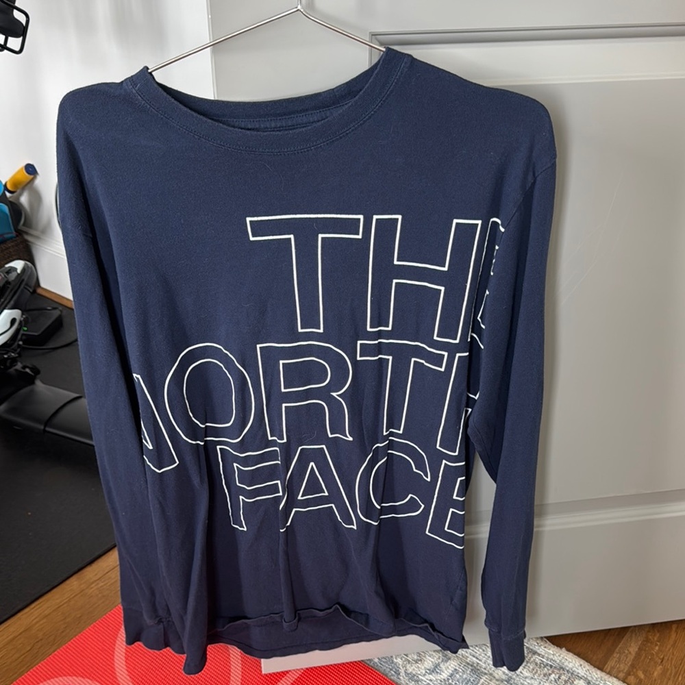 The North Face Dark Blue Graphic Long Sleeve